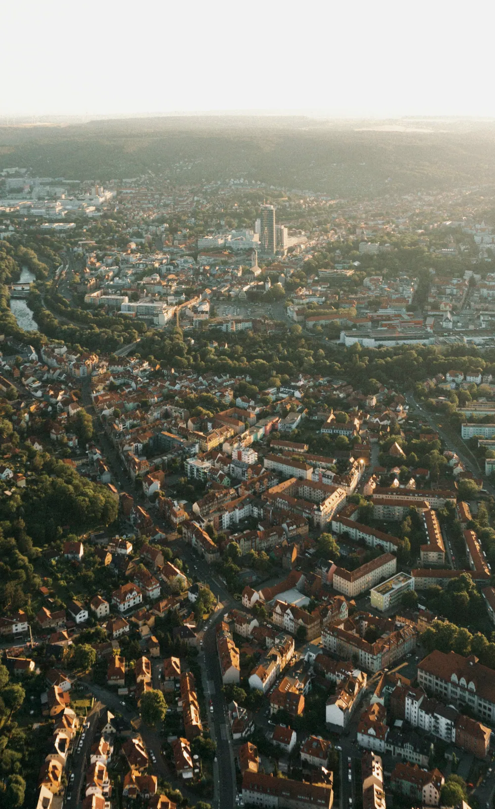 Jena von oben mit dem Jentower